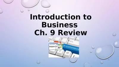 Introduction to Business  Ch. 9 Review