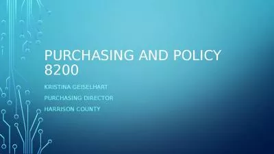 Purchasing and policy 8200