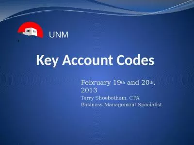 Key Account Codes