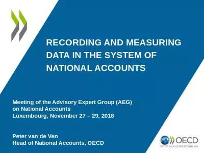 Recording and measuring data in the system of national accounts