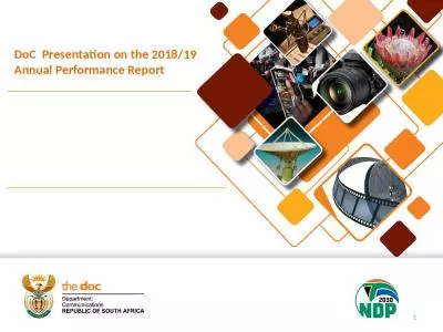 DoC  Presentation on the 2018/19 Annual Performance Report