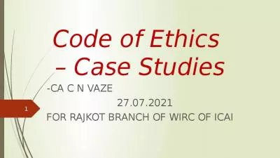 Code of Ethics   Case Studies