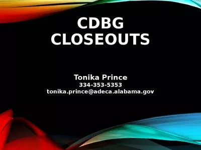 CDBG Closeouts