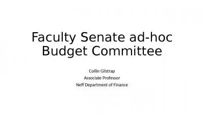 Faculty Senate ad-hoc Budget Committee