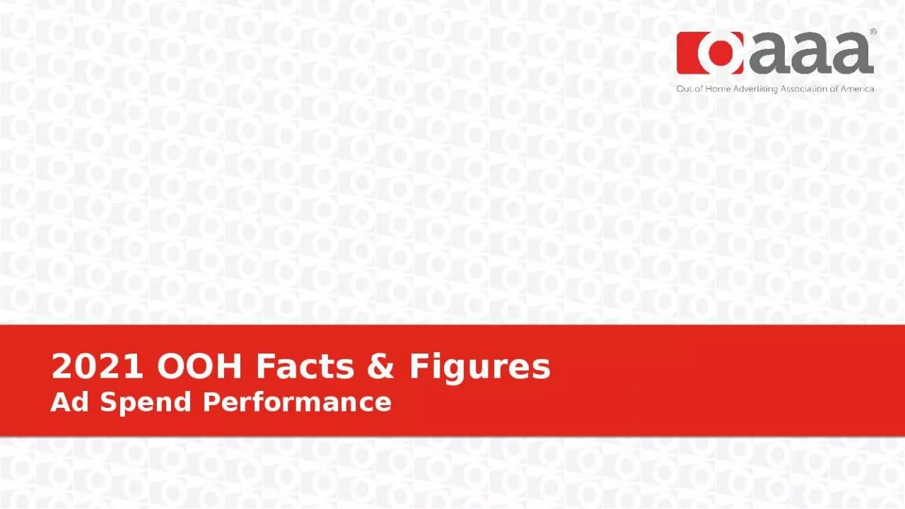 PPT-2021 OOH Facts & Figures Ad Spend Performance