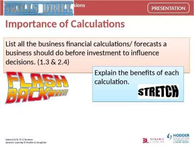 Importance of Calculations