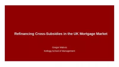 Refinancing Cross-Subsidies in the UK Mortgage Market