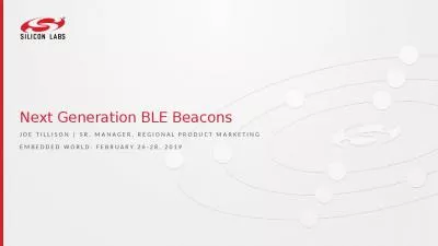 Next Generation BLE Beacons