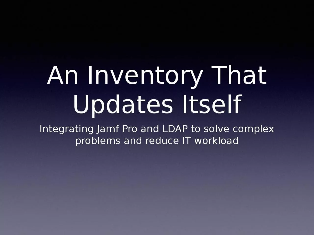 PPT-An Inventory That Updates Itself