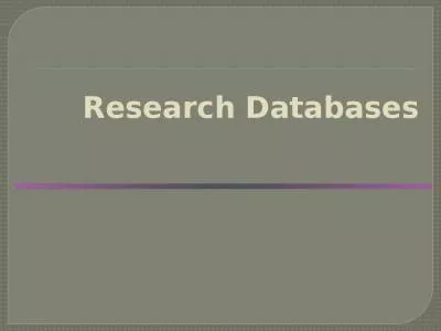 Research Databases