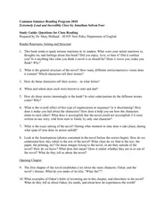 : Questions for Close Reading Prepared by Dr. Mary Holland