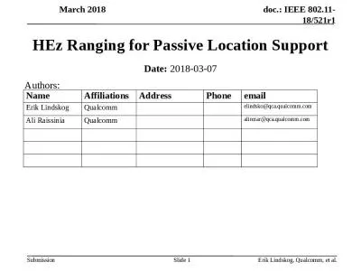 HEz Ranging for Passive Location Support