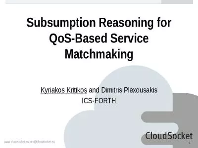 Subsumption Reasoning for QoS-Based Service Matchmaking