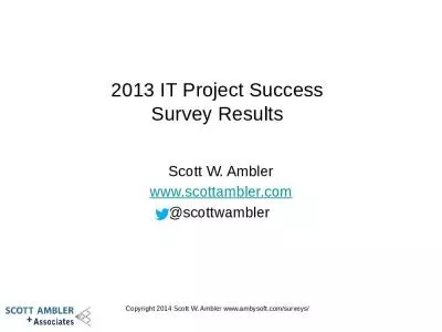 2013 IT Project Success Survey Results