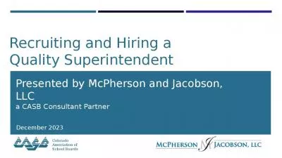 Recruiting and Hiring a Quality Superintendent