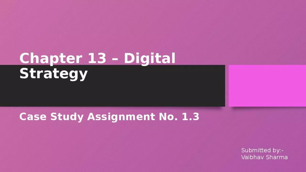 PPT-Chapter 13 Digital Strategy