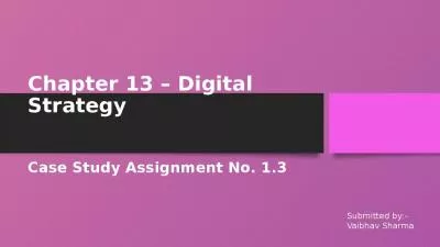 Chapter 13   Digital Strategy