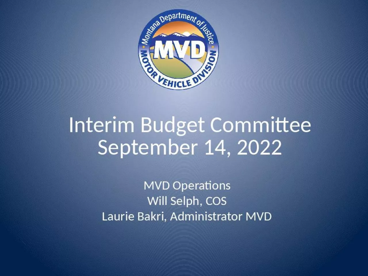 PPT-Interim Budget Committee September 14, 2022