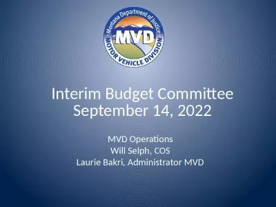 Interim Budget Committee September 14, 2022