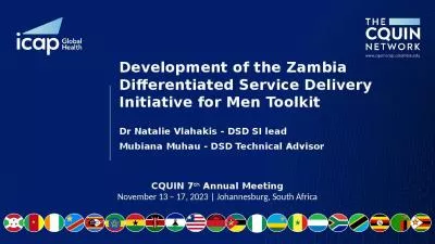 Development of the Zambia Differentiated Service Delivery Initiative for Men Toolkit