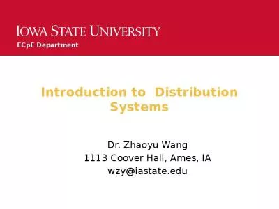 Introduction to  Distribution Systems