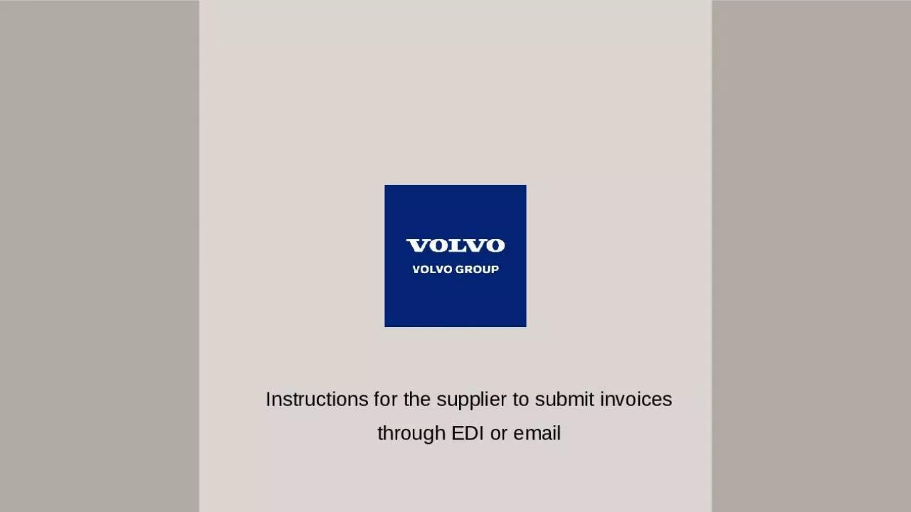 PPT-Instructions for the supplier to submit invoices through EDI or email