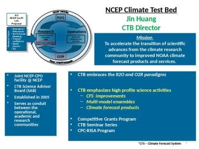 NCEP Climate Test Bed Jin Huang CTB Director