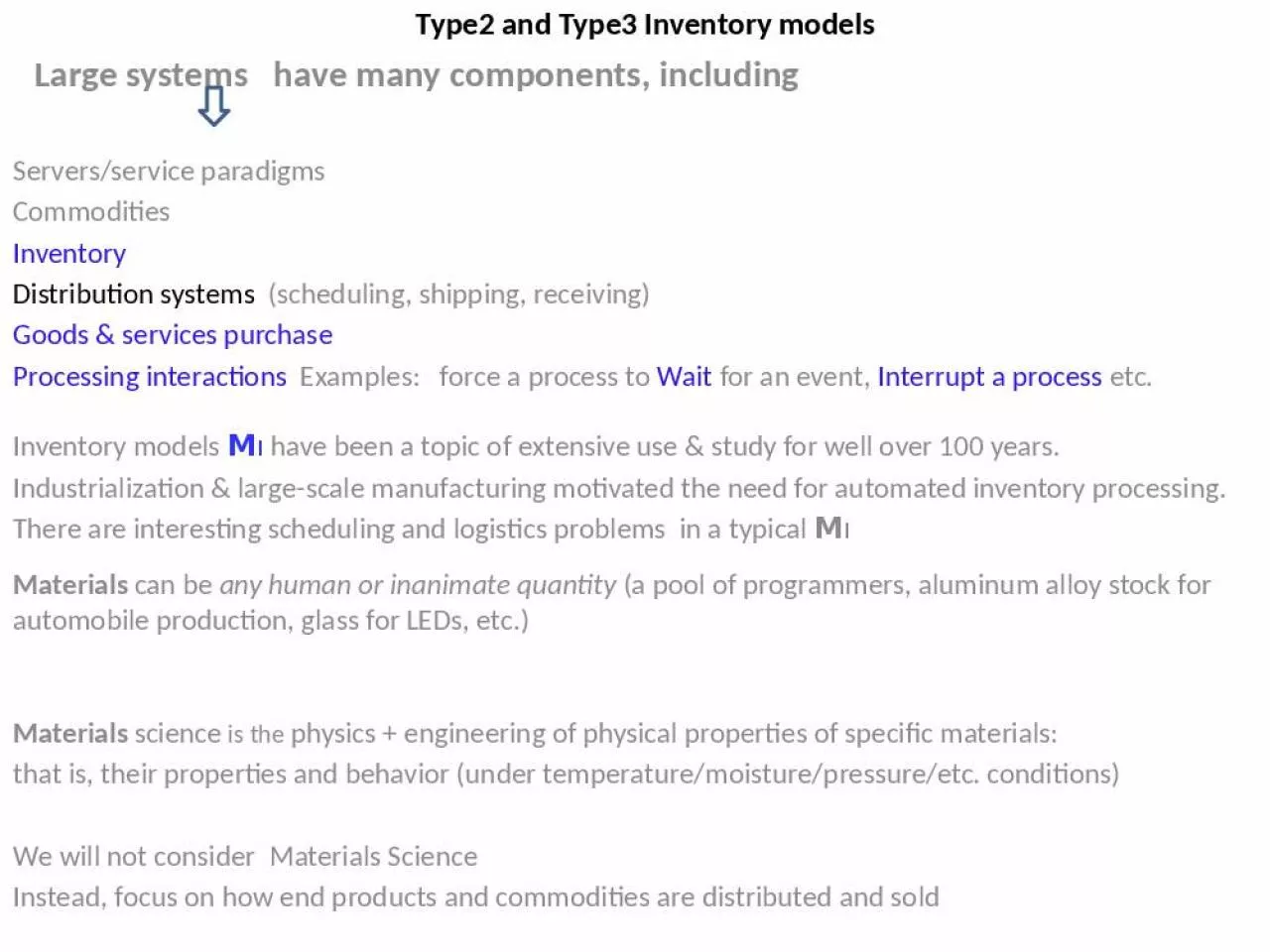 PPT-Type2 and Type3 Inventory models