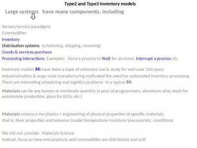 Type2 and Type3 Inventory models