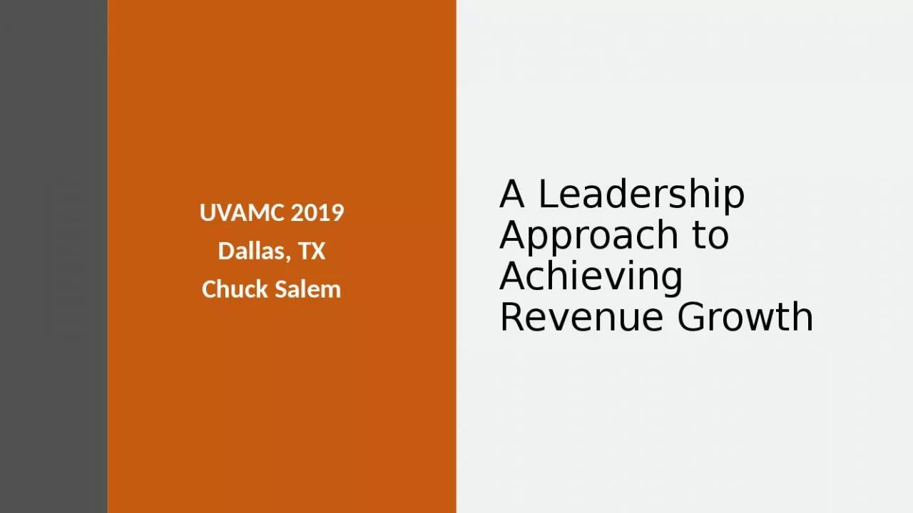 PPT-A Leadership Approach to Achieving Revenue Growth