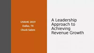 A Leadership Approach to  Achieving Revenue Growth