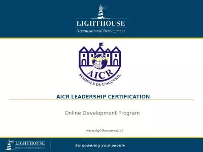 AICR Leadership Certification