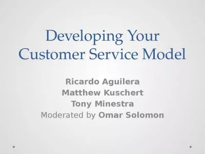 Developing Your Customer Service Model