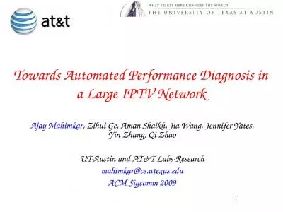 Towards Automated Performance Diagnosis in a Large IPTV Network