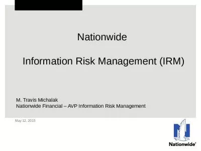 Nationwide  Information Risk Management (IRM)