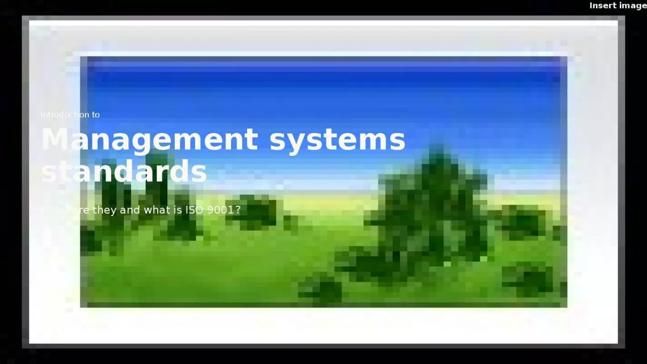 PPT-Management systems standards