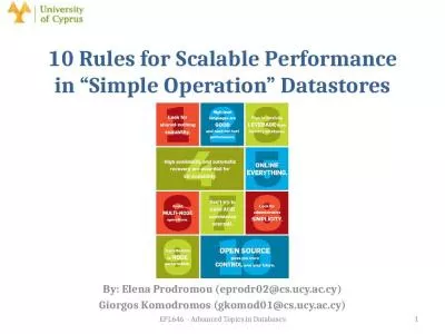 10 Rules for Scalable Performance in  Simple Operation  Datastores