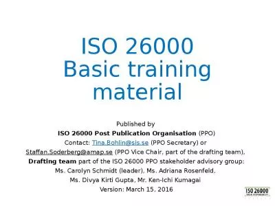 ISO 26000 Basic training material