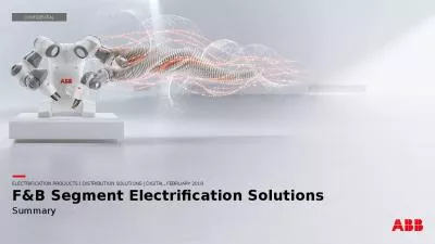 F&B Segment Electrification Solutions