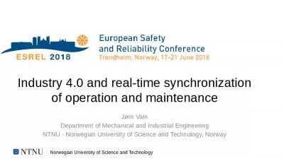 Industry 4.0 and real-time synchronization of operation and maintenance