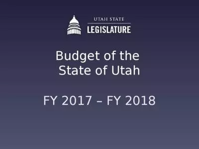 Budget of the  State of Utah