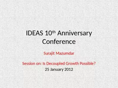 IDEAS 10th Anniversary Conference