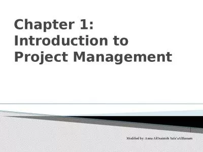 Chapter 1: Introduction to Project Management