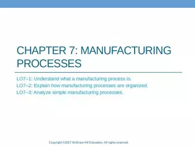 Chapter 7: Manufacturing Processes