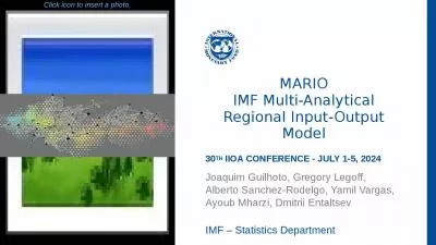 MARIO IMF Multi-Analytical Regional Input-Output Model