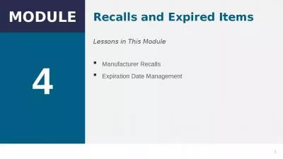 Recalls and Expired Items