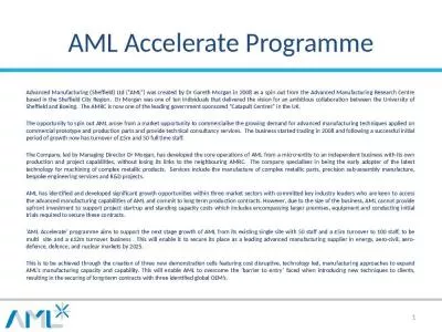 AML Accelerate Programme