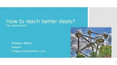 How to reach better deals? F&L Antwerp 2017