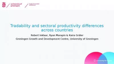 Tradability and sectoral productivity differences across countries