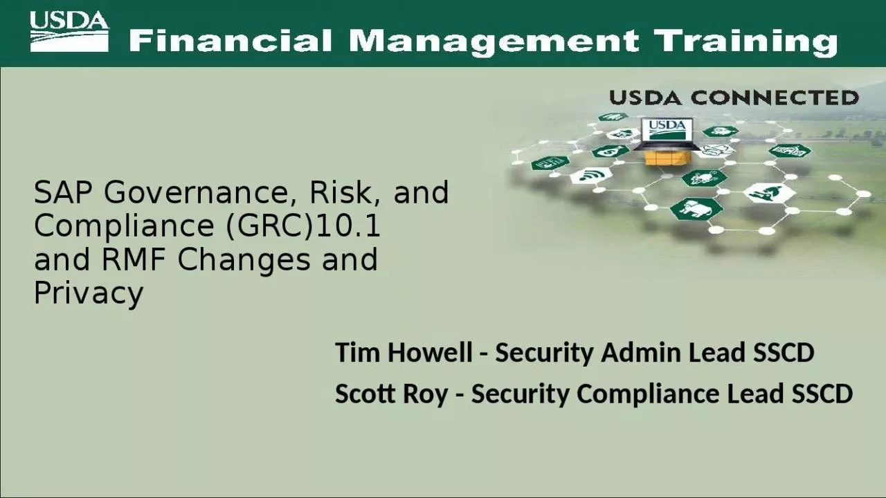 PPT-SAP Governance, Risk, and Compliance (GRC)10.1 and RMF Changes and Privacy